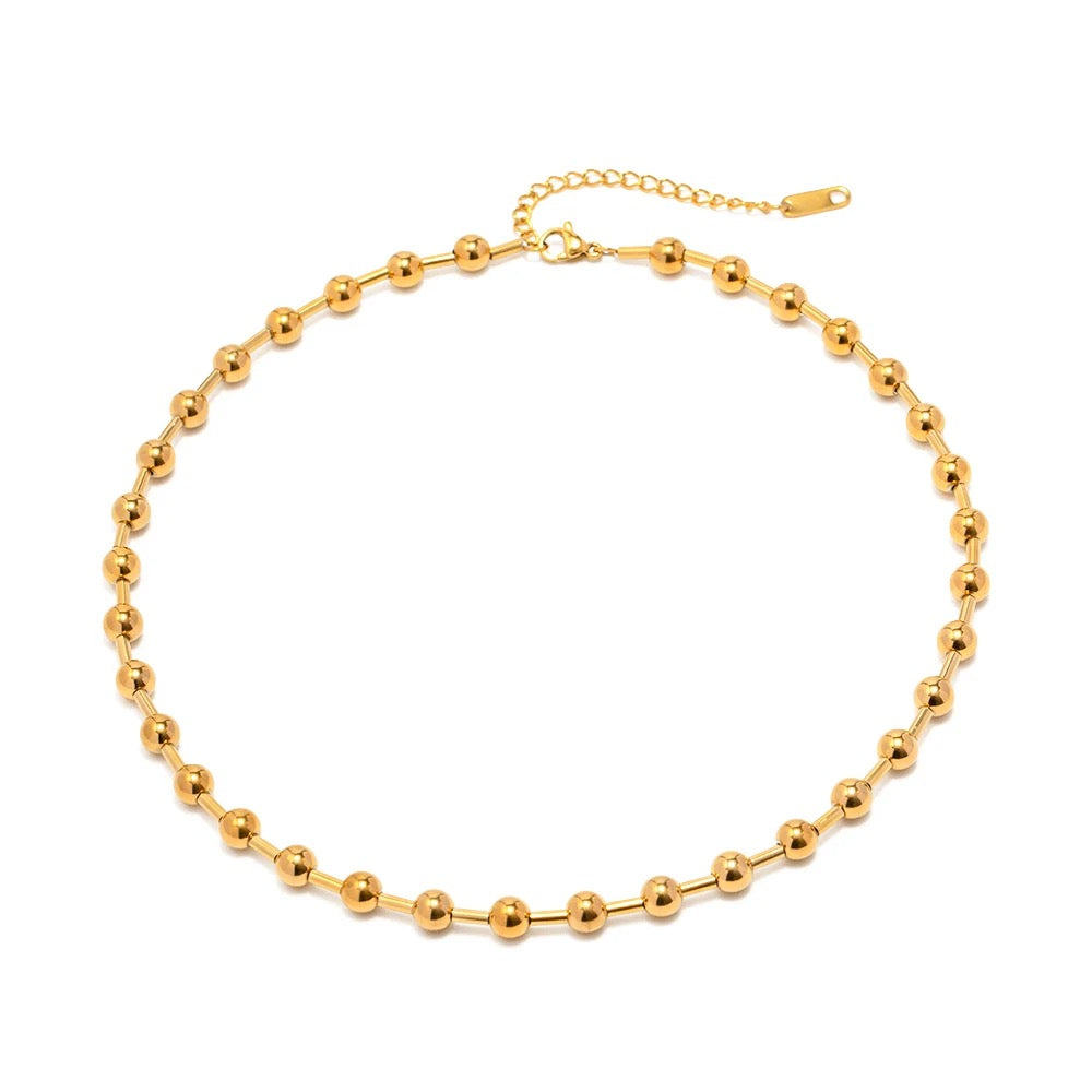 Seraphina - Elegante Goldkugelketten-Halskette