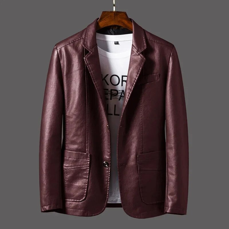 Chic læderblazer til den stilbevidste mand