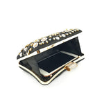 Valencia - Dekoreret clutch med blomstret perlekant