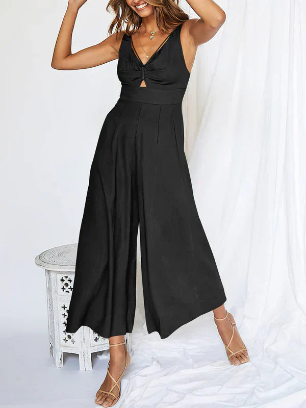 Corinne - V-hals og udskårne jumpsuits