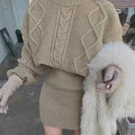 Amelia - Ribbet chunky strik minikjole