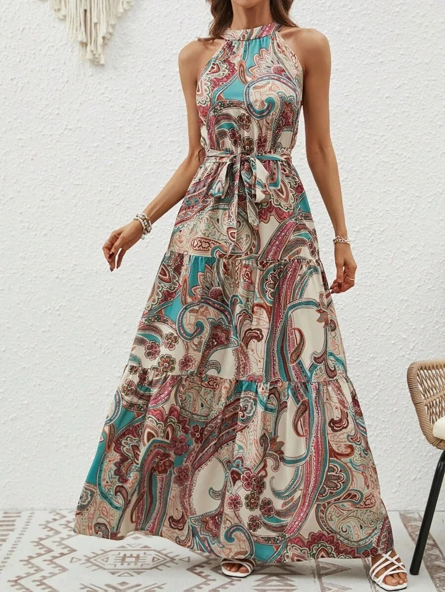 Philine - Maxikjole - Retro halterneck
