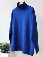 Strikket rullekravesweater til kvinder