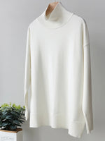 Strikket rullekravesweater til kvinder