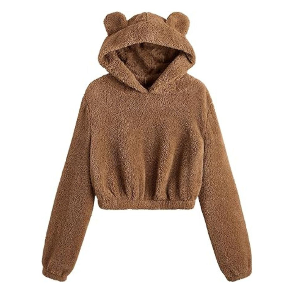 Harper - Hyggelig Teddy Hoodie med Øredetaljer