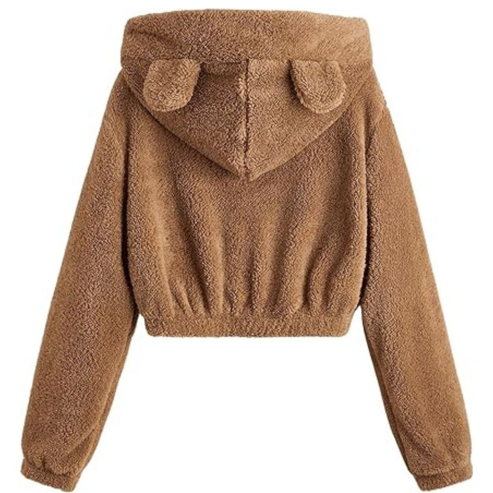 Harper - Hyggelig Teddy Hoodie med Øredetaljer