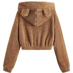 Harper - Hyggelig Teddy Hoodie med Øredetaljer
