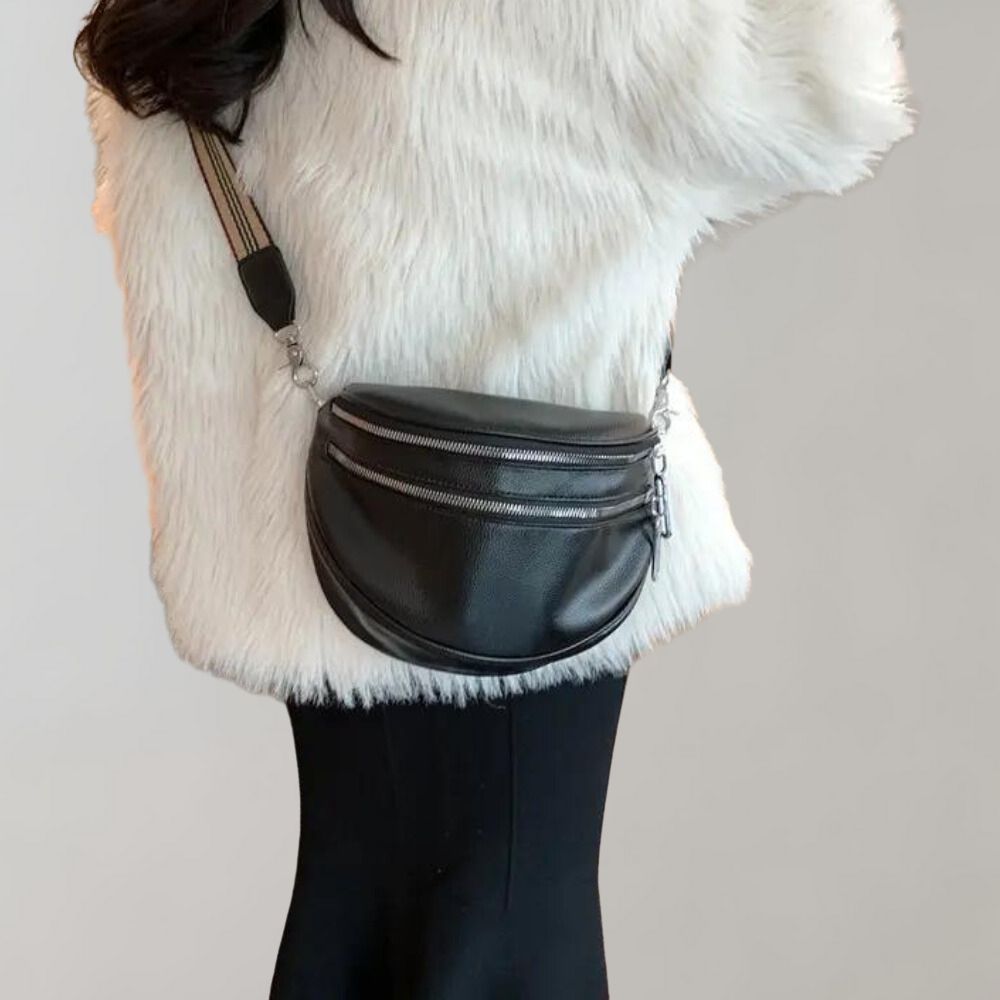 Crossbody-taske med dobbelt lynlås - Jocelyn