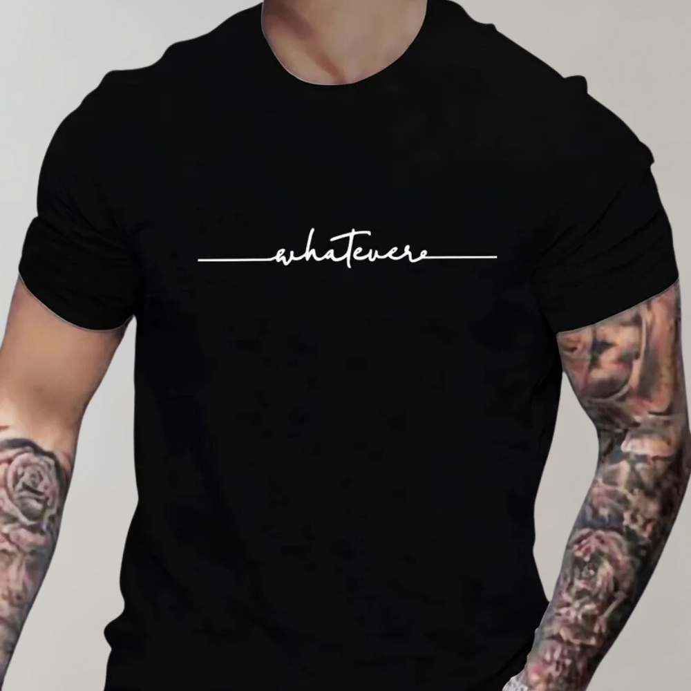 Afslappet t-shirt med rund hals til mænd