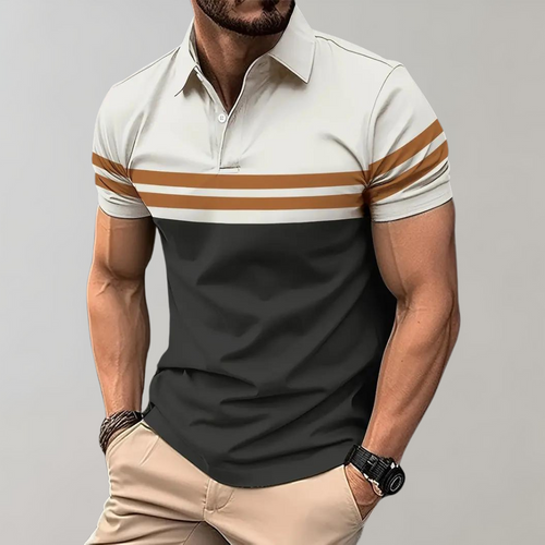 Stilfuld stribet poloshirt til mænd - Jako