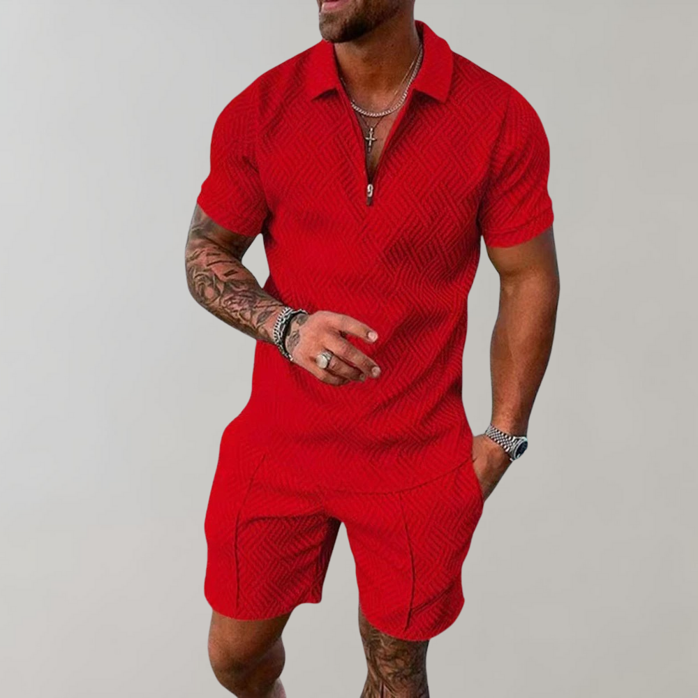 Alessandro - Sommersæt med polo og shorts til mænd