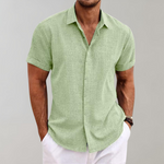 Ensfarvet poloshirt til mænd - Fredrik