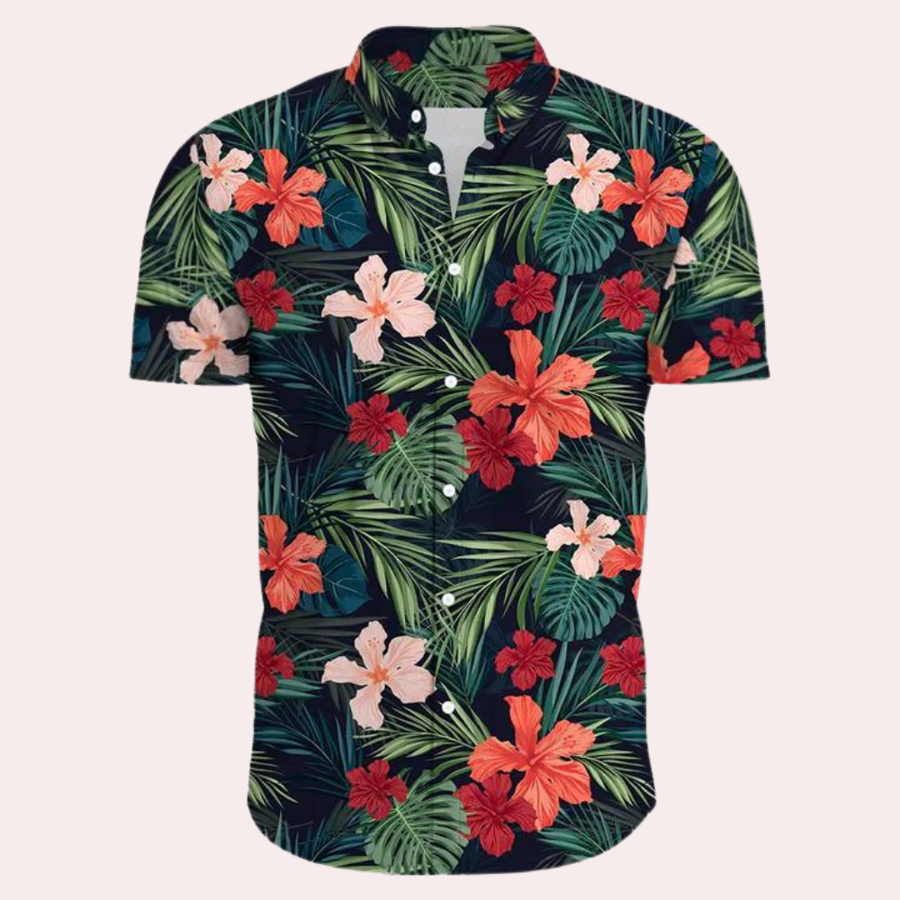 Farverig og trendy hawaiiskjorte til mænd - Georg