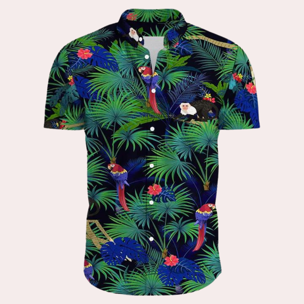 Farverig og trendy hawaiiskjorte til mænd - Georg