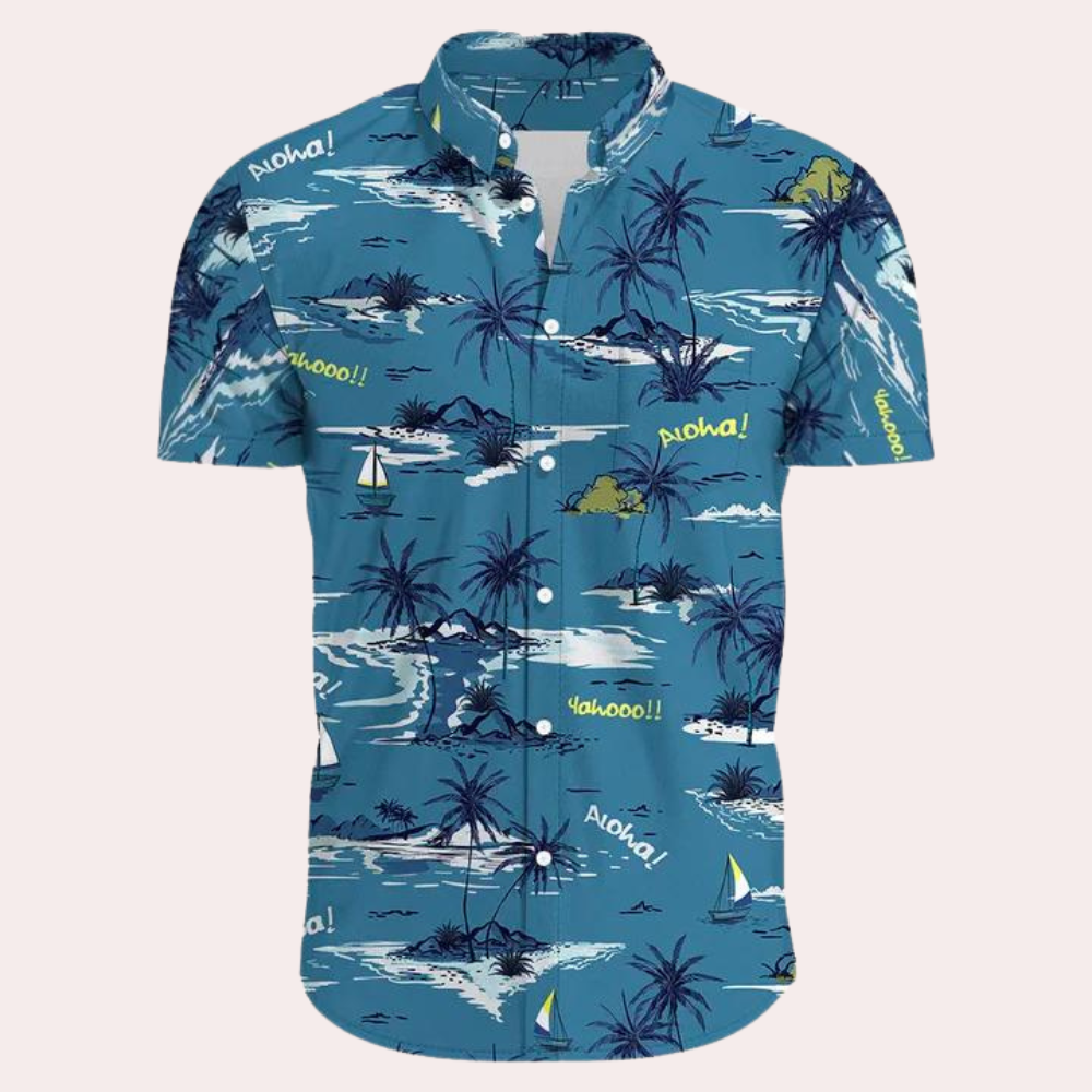 Farverig og trendy hawaiiskjorte til mænd - Georg