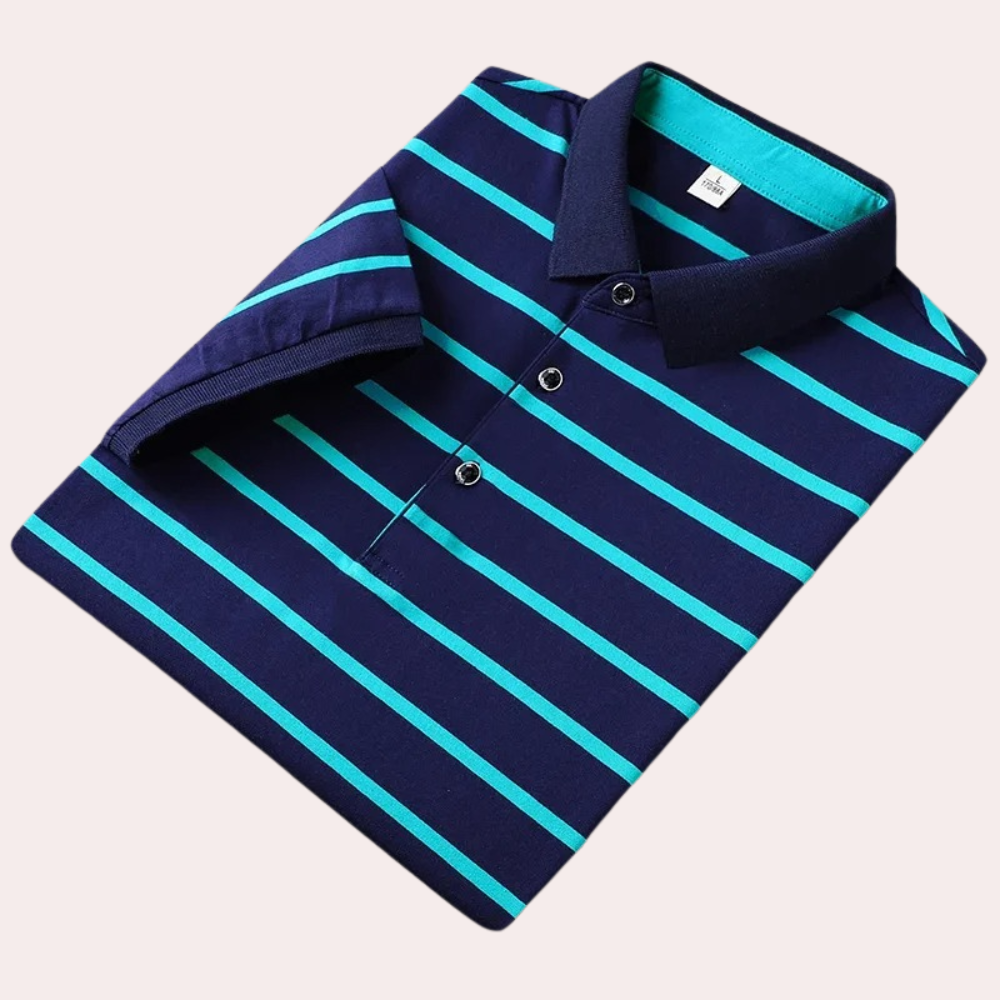 Stribet poloshirt til mænd