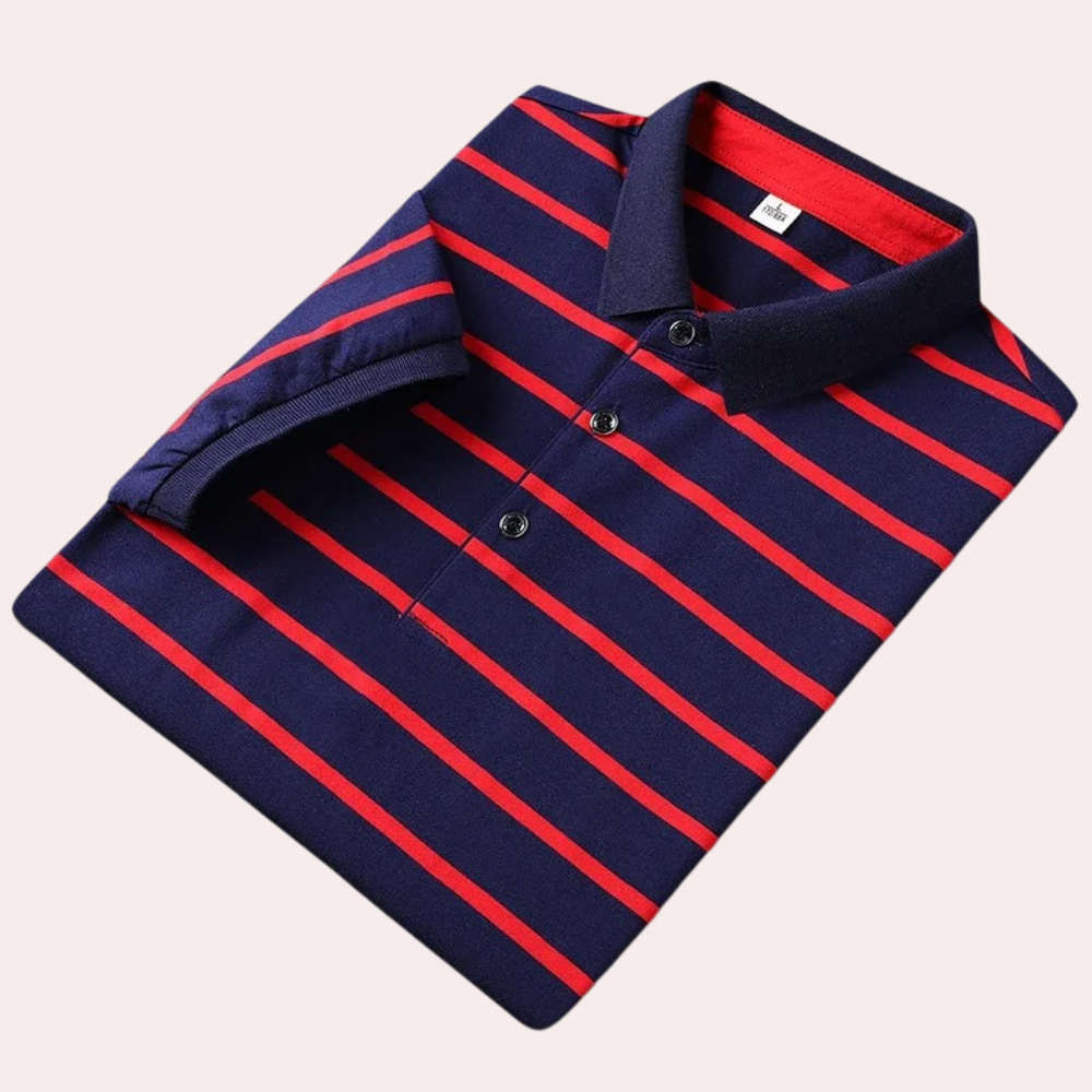 Stribet poloshirt til mænd