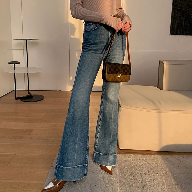 Nora - Klassiske højtaljede flared jeans