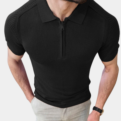 Poloshirt til mænd med lynlås - Richard