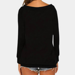 Off shoulder langærmet løs top
