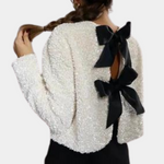 Kvinder Chic pailletter butterfly Bluse