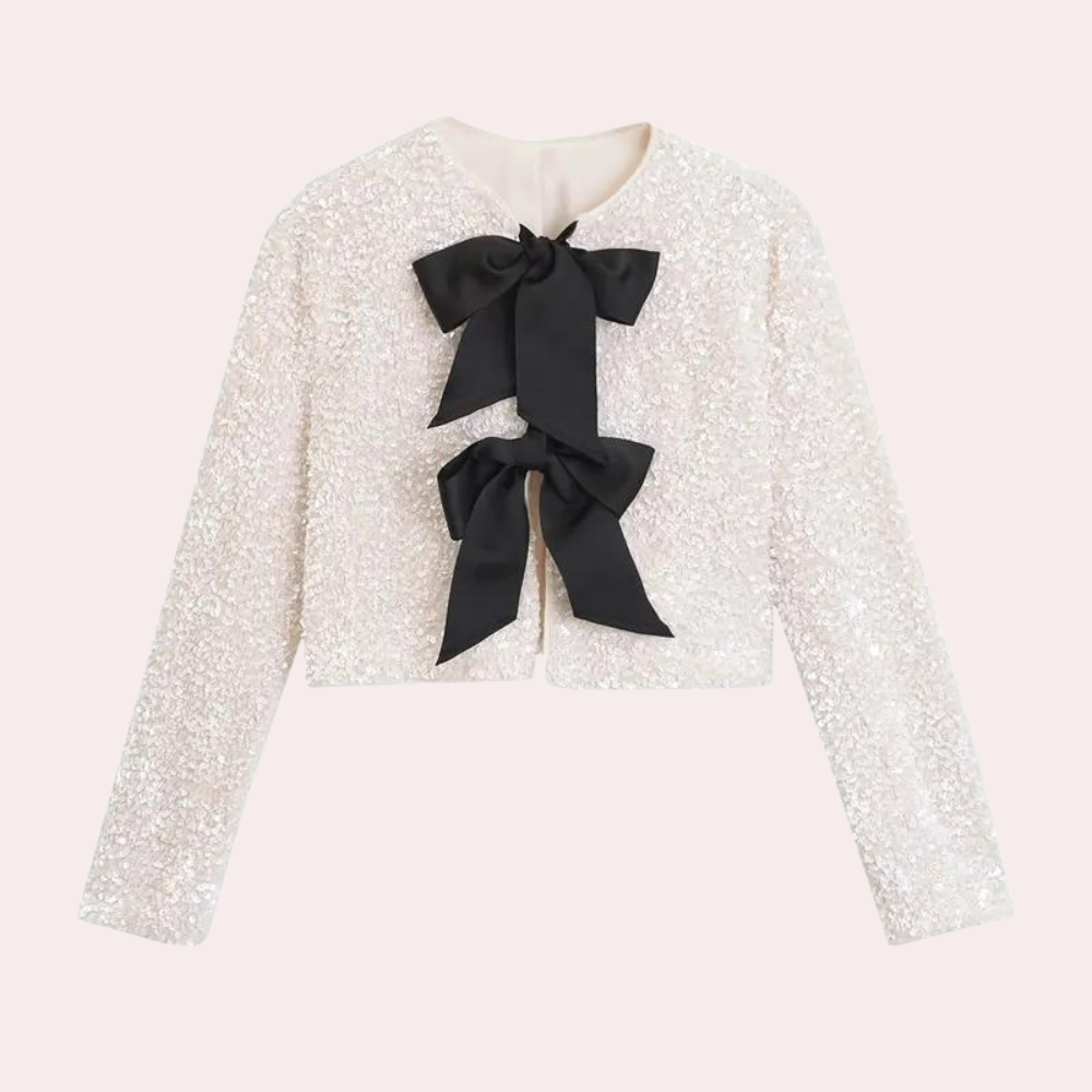 Kvinder Chic pailletter butterfly Bluse