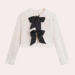 Kvinder Chic pailletter butterfly Bluse