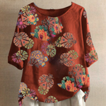 Trendy retro-bluse til kvinder