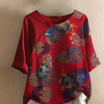 Trendy retro-bluse til kvinder