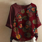 Trendy retro-bluse til kvinder
