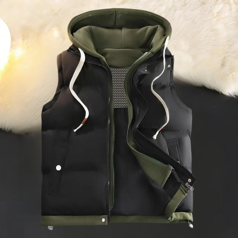 Trendy cardigan med hætte til mænd