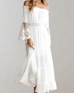 Anastasia - Maxikjole - Blonder med off-shoulder