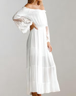 Anastasia - Maxikjole - Blonder med off-shoulder
