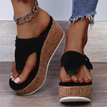 Elena - platform korksandaler med justerbar rem