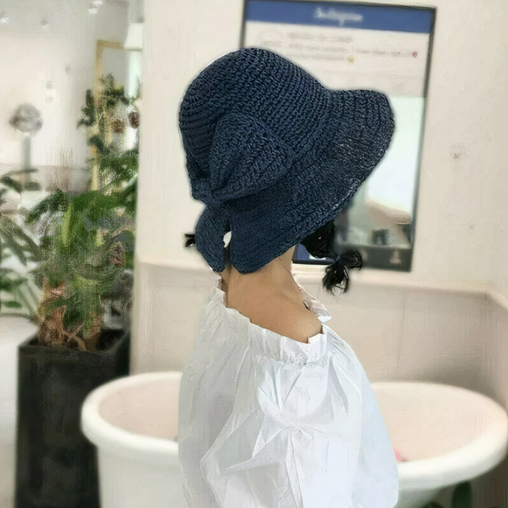 Foldbar sommerhat med sløjfe - Elna