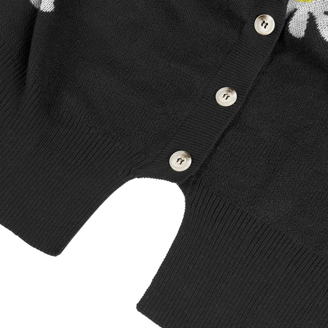 Varm strikket cardigan med knapper til kvinder