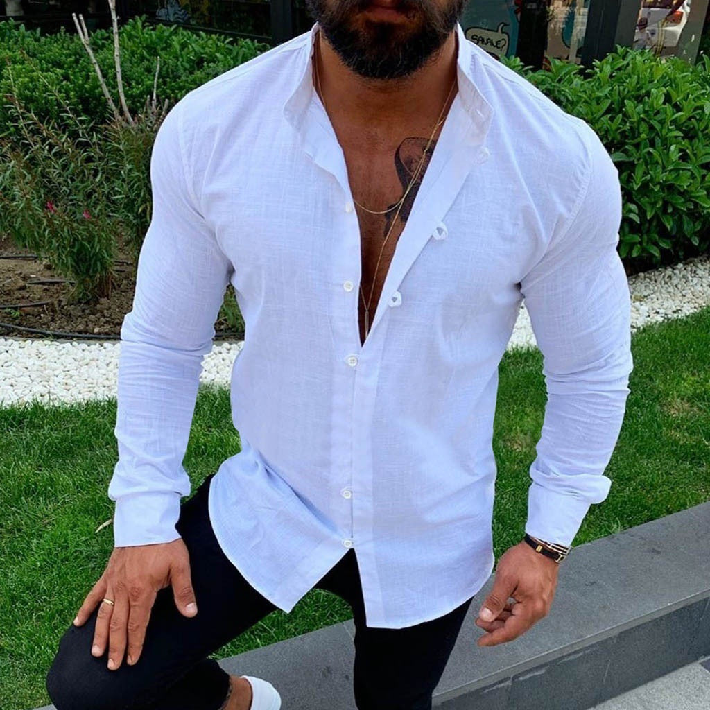Button-down-skjorte i hør - Raul
