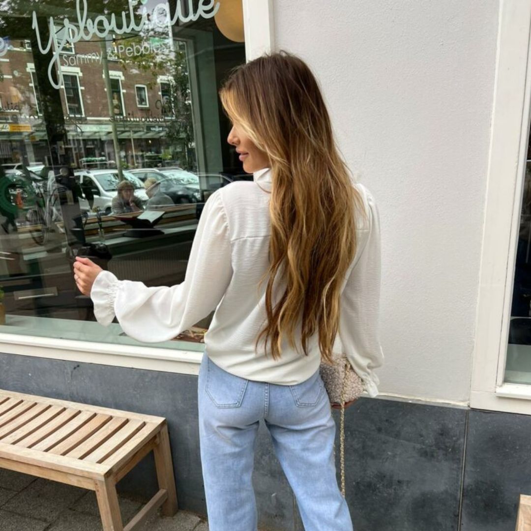 Naomi - Elegante Bluse mit gerafften Ärmeldetails