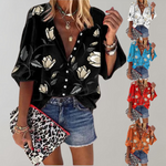Bluse med blomsterprint til kvinder