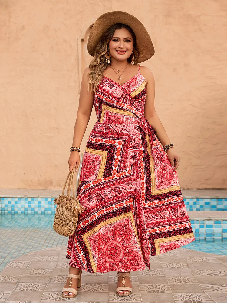 Mirja - Boho wrap-kjole - V-hals