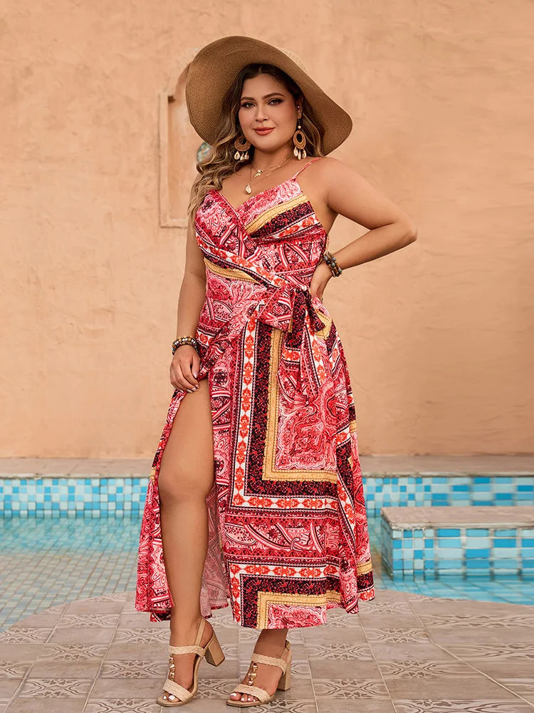 Mirja - Boho wrap-kjole - V-hals
