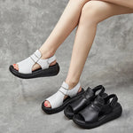 Samantha - sandaler med tyk sål og velcrolukning