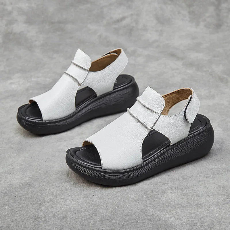 Samantha - sandaler med tyk sål og velcrolukning