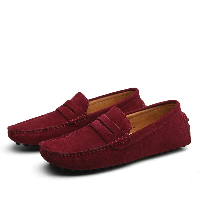 Alex - Italiensk stil ruskind loafers