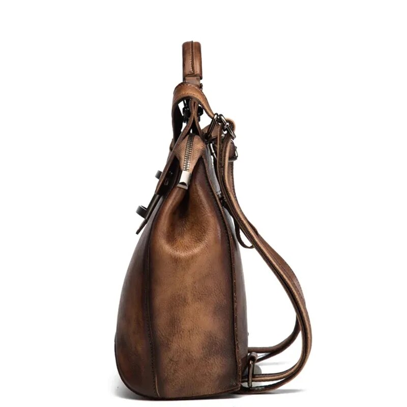 Loyola Leather Convertible Backpack & Shoulder Bag til kvinder - One Size