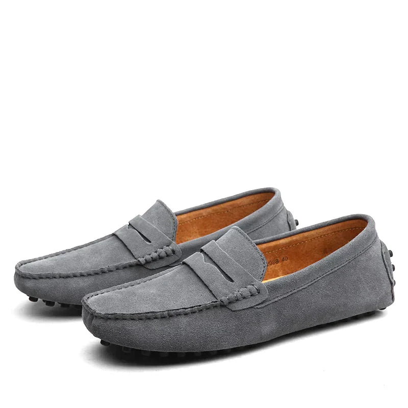 Alex - Italiensk stil ruskind loafers