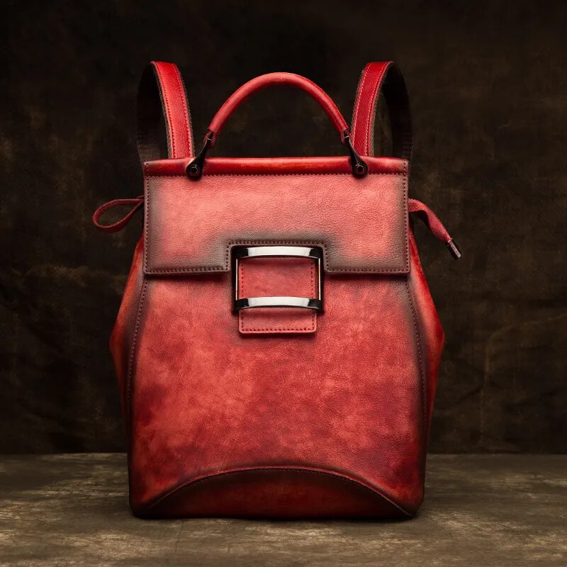 Loyola Leather Convertible Backpack & Shoulder Bag til kvinder - One Size