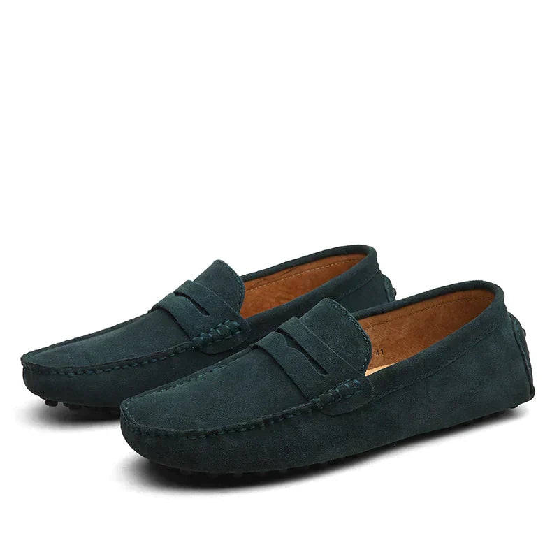 Alex - Italiensk stil ruskind loafers