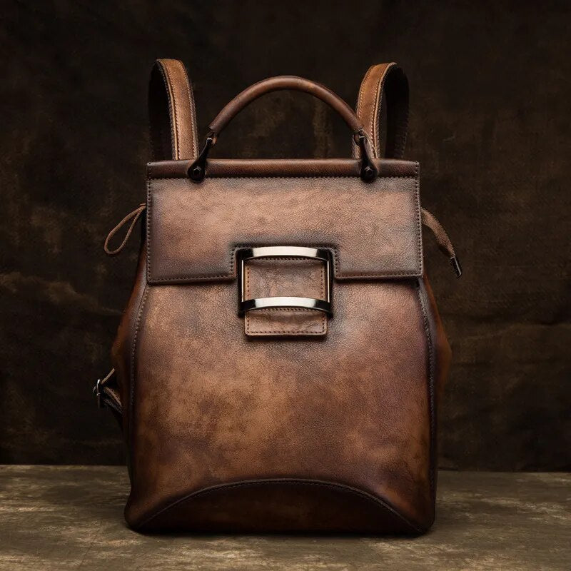Loyola Leather Convertible Backpack & Shoulder Bag til kvinder - One Size