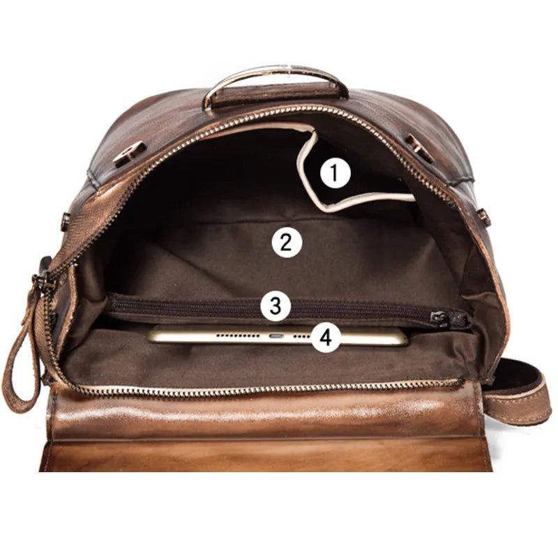Loyola Leather Convertible Backpack & Shoulder Bag til kvinder - One Size